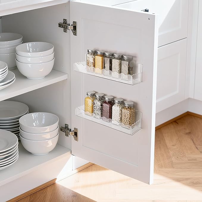 12 inch Spice Rack Wall Mounted, 4 Pack Spice Organizer Shelf - Image 5