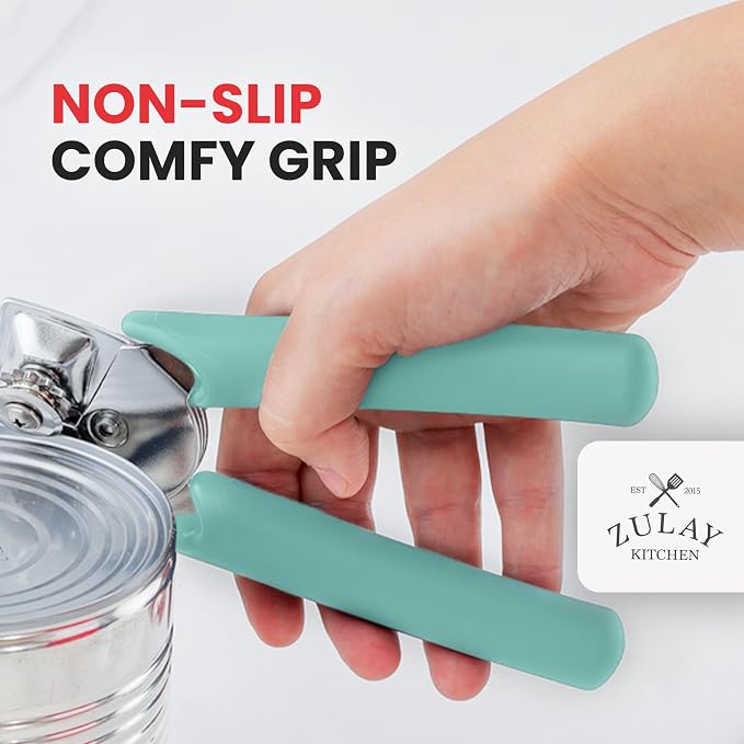 Zulay Kitchen Heavy Duty Stainless Steel Manual Can Opener – Ergonomic Soft - Image 5