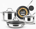 Gotham Steel Ceramax 12 Pcs Tri Ply Hybrid Stainless Steel Cookware Set by GothamSteel