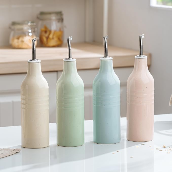 famiware Jupiter 16oz Ceramic Olive Oil Dispenser Bottle, 1 Piece Oil Dispenser - Image 8