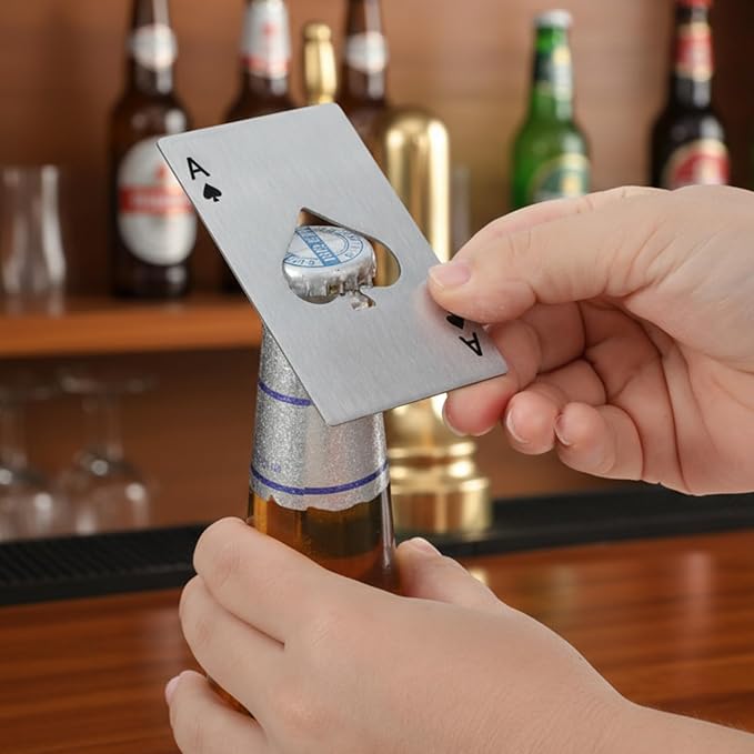 60Pcs Ace of Spades Bottle Openers, Poker Card Bottle Openers Portable - Image 4