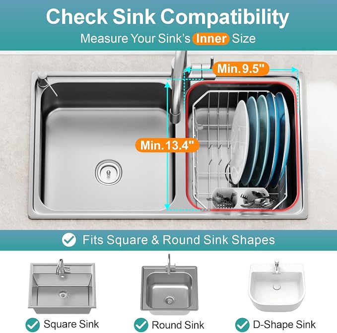 GSlife Mini in Sink Dish Drying Rack - Image 2
