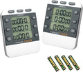 Photect 2 Pcs Digital Kitchen Timer 3 Channels Multi Timer Loud Adjustable by Photect