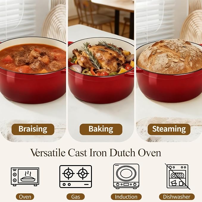 Enameled Cast Iron Dutch Oven - Image 8