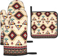 Southwestern Aztec Oven Mitts and Pot Holders Set of 3, Heat Resistant Non-Slip by Unknown