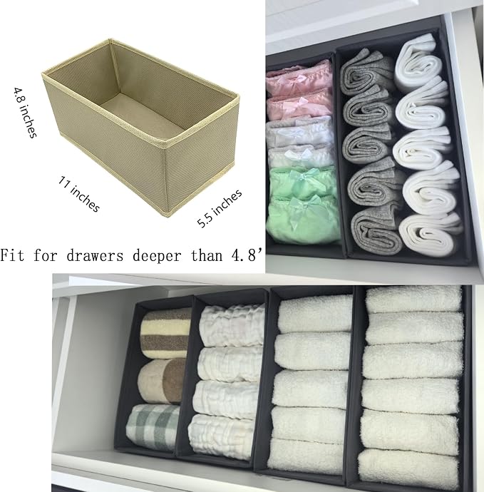 Bructhun Sock Drawer Organizer 3 Pack - Image 5