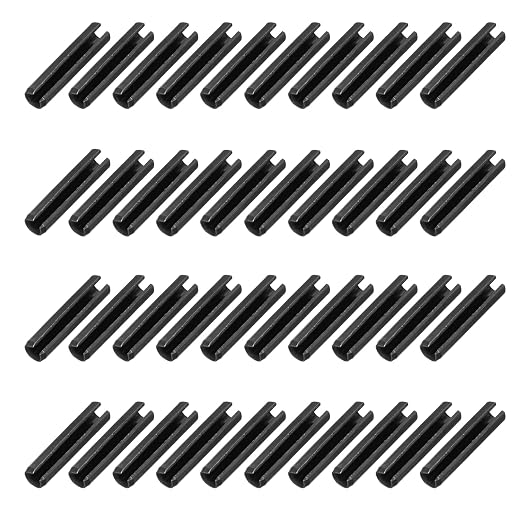 MECCANIXITY 60Pcs Slotted Split Roll Pins 6/25 Inch Dia. 4/5 Inch Length 65Mn by MECCANIXITY
