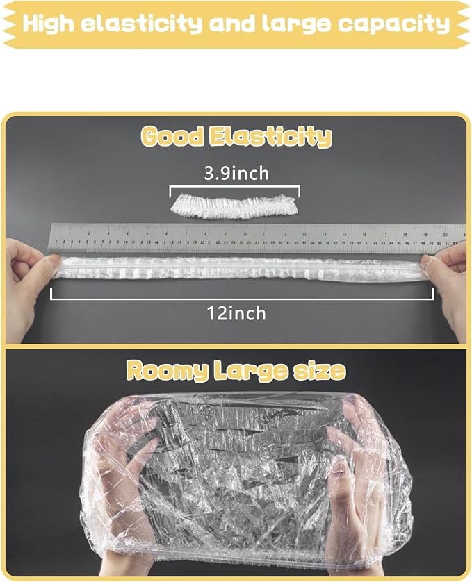 Plastic Bowl Covers for Sourdough Bread Proofing Large Disposable Elastic Food - Image 6