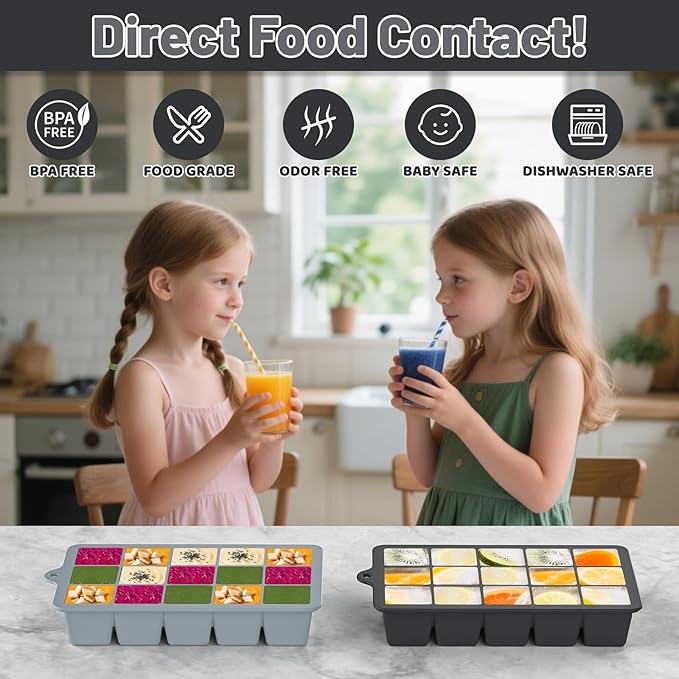 Silicone Ice Cube Tray 3 Pack - Image 3