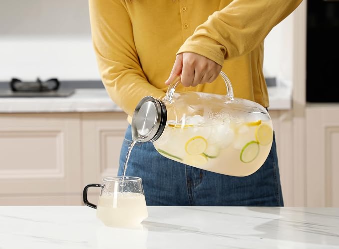 Purefold Pitcher with Lid, 109 Ounces Water Pitcher, Heat Resistant Leakproof - Image 5