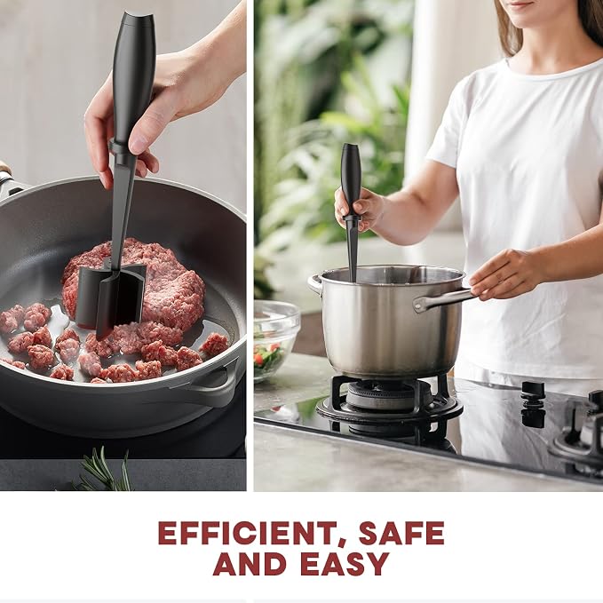 2 Pcs Meat Chopper, Upgrade Hamburger Smasher, Premium Heat Resistant Meat - Image 6
