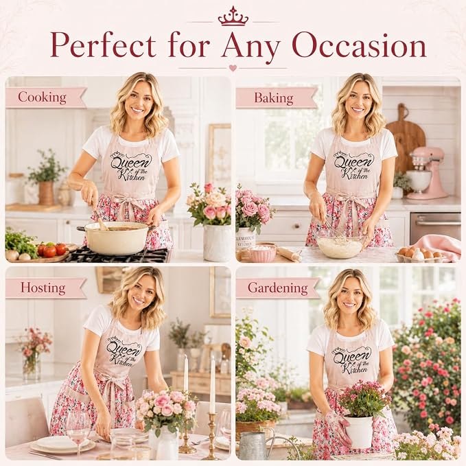 Cute Floral Aprons for Women - Image 5