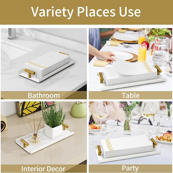 STWWO Napkin Holder for Bathroom, Guest Towel Holder Tray for Bathroom - Image 6