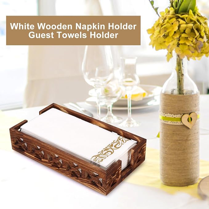 Rustic Wood Paper Towel Holder for Bathroom & Kitchen - Image 2