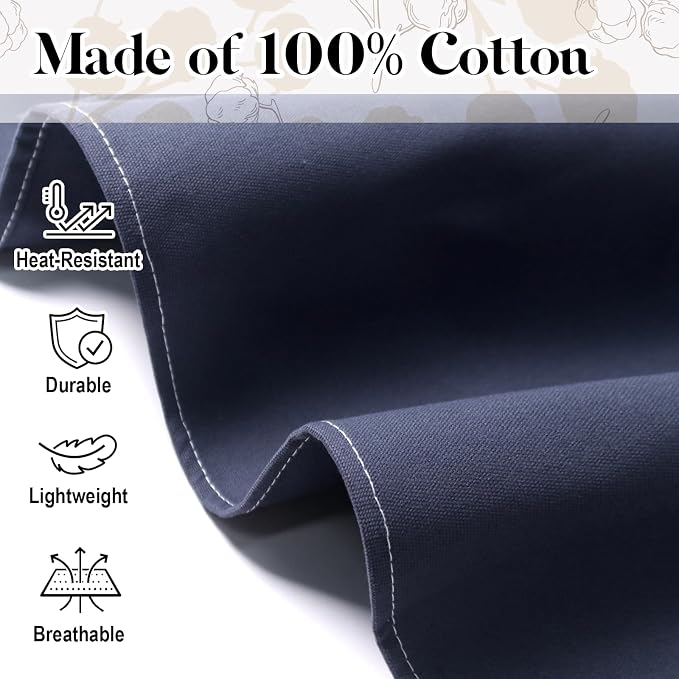 Plus Size Kitchen Apron for Men Women, Cross Back Cotton Canvas Chef Apron - Image 5