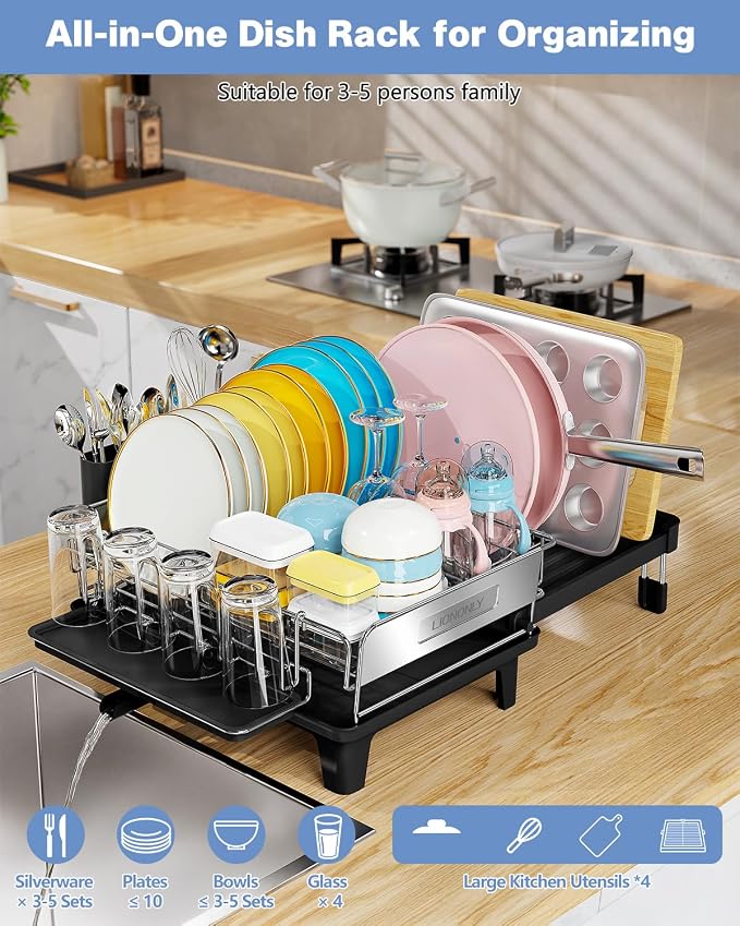 Expandable Dish Drying Rack, Dish Racks - Image 7