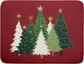 Christmas Dish Drying Mat for Kitchen Counter 18x24 Dark Red Winter