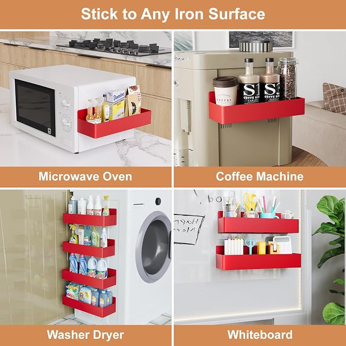 Mystozer Magnetic Spice Rack for Refrigerator, Kitchen Organizer and Storage - Image 6