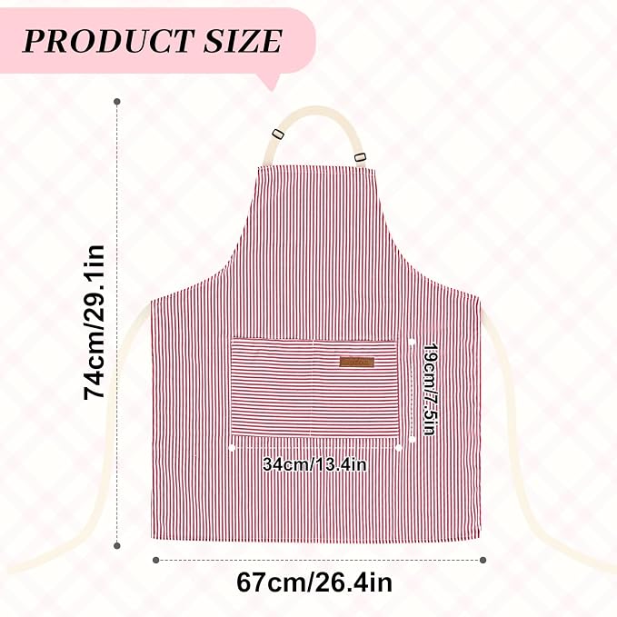2Pack Adjustable Kitchen Apron for Women Men - Image 2