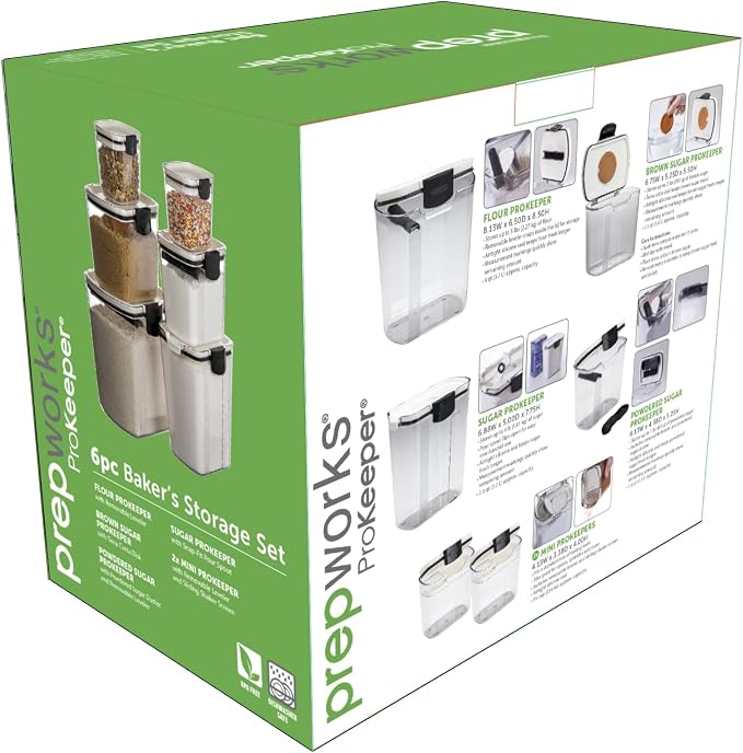 Progressive ProKeeper Baker's Airtight Kitchen Storage Canister Container Set - Image 4