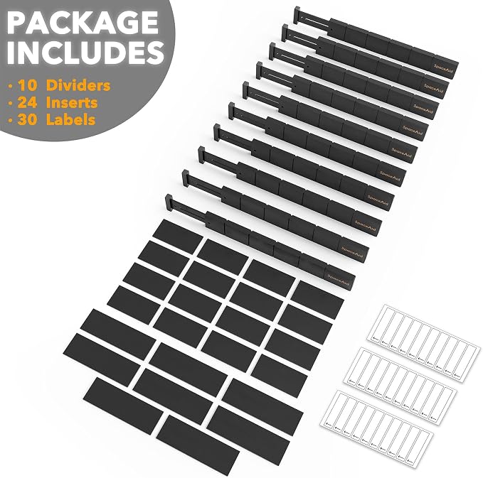 SpaceAid Bamboo Drawer Dividers - Image 7