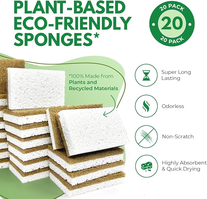AIRNEX Natural Kitchen Sponges Pack of 20 - Image 2