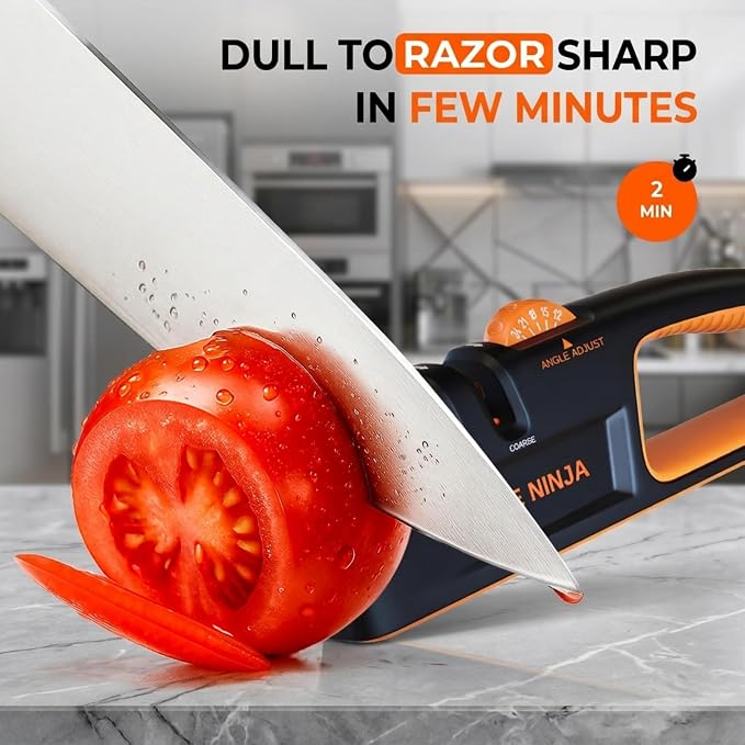 5 Precision Adjust Knife Sharpener- 3-Stage Premium Kitchen Knife Sharpener to - Image 7