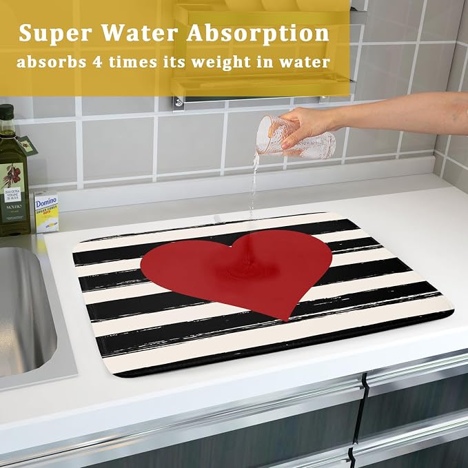Valentine's Day Dish Drying Mat - Image 7