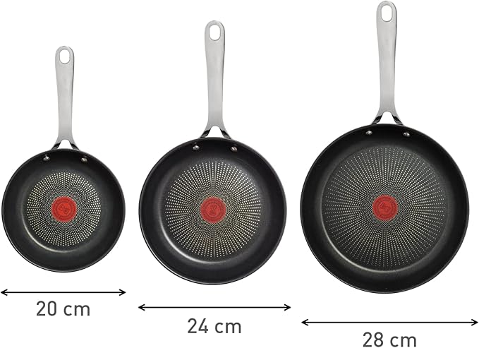 T-Fal x Jamie Oliver Nonstick Coated Stainless Steel Pans 9.5" & 11", Induction - Image 8