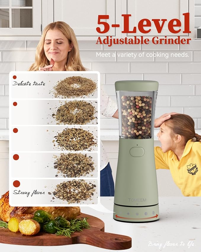 Electric Salt and Pepper Grinder Set - Image 2