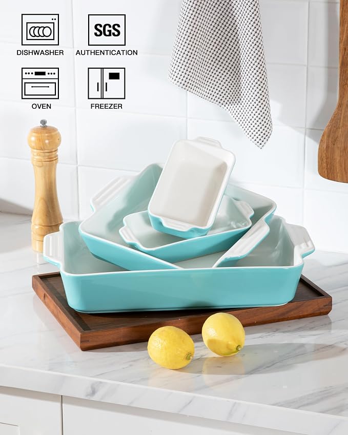 Sweejar Ceramic Bakeware Set of 4, Casserole Dishes - Image 3