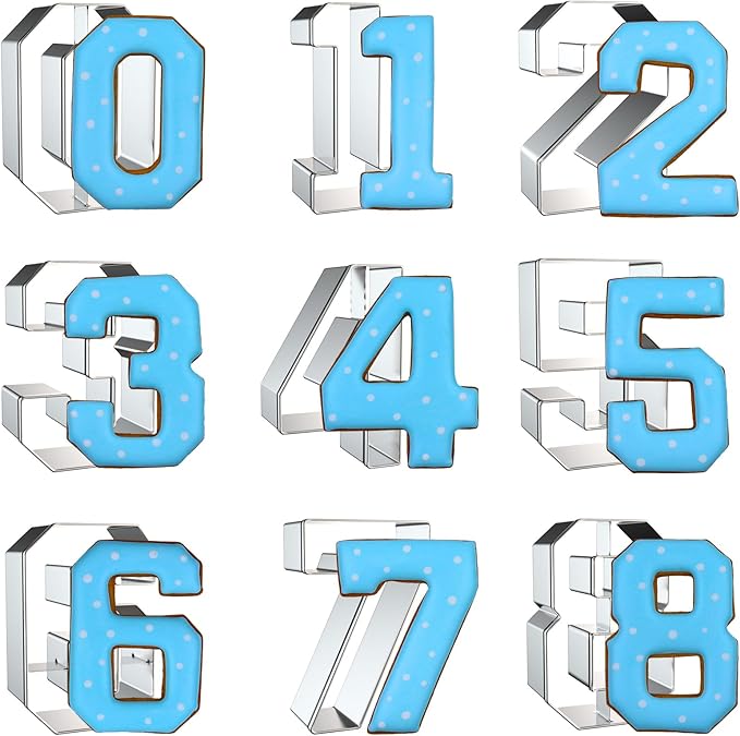Number Cookie Cutter Set 3 Inch by Xzhloym