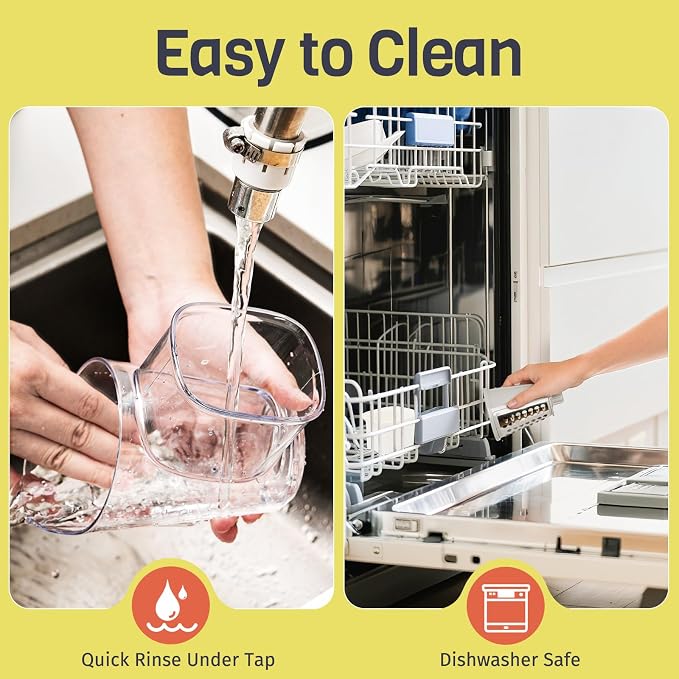 5-in-1 Rotary Cheese Grater Hand Crank, Vegetable Slicer Shredder - Image 7