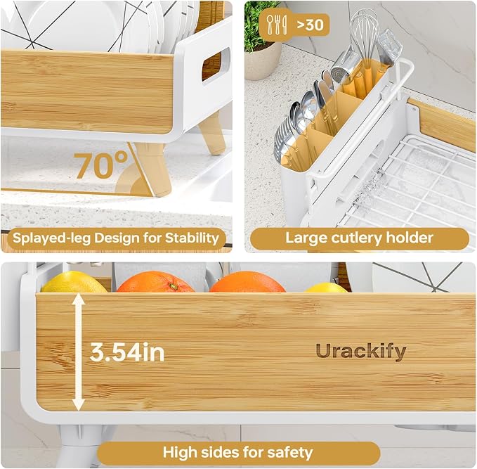 Urackify Dish Drying Rack for Kitchen Counter - Image 7
