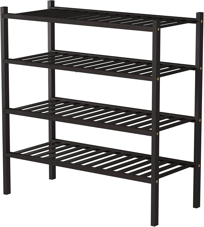 ROMGUAR CRAFT 4 Tier Bamboo Shoe Rack - Image 7
