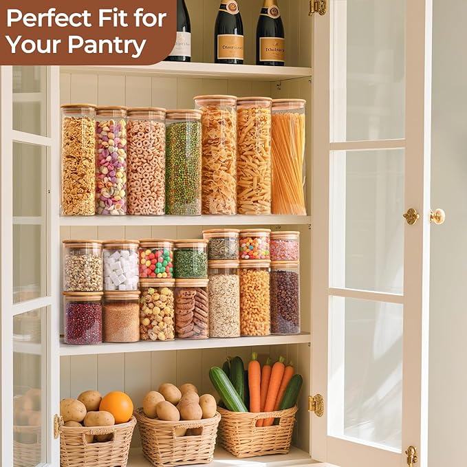 ComSaf Glass Spaghetti Pasta Storage Container - Image 6