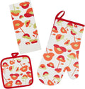Oven Mitts and Potholders Dish Towles Set 100% Cotton by Firstall