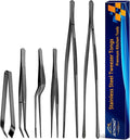 JETKONG 6 Pcs Cooking Tweezer Tongs, Professional Chef Tweezers by JETKONG