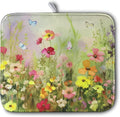 Spring Floral Dish Drying Mat for Kitchen Counter 16x18 Inch Sage Green Wild by Kwlegh