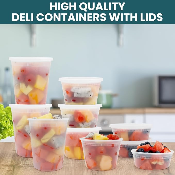 WGCC Deli Containers with Lids 48 Sets- Disposable Soup Containers 8oz - Image 4
