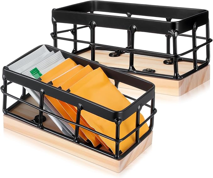 Blulu Sugar Packet Basket Iron Sugar Organizer by Blulu