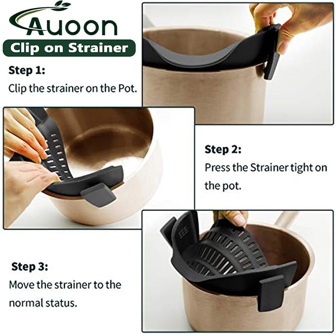AUOON Clip On Strainer Silicone - Image 6