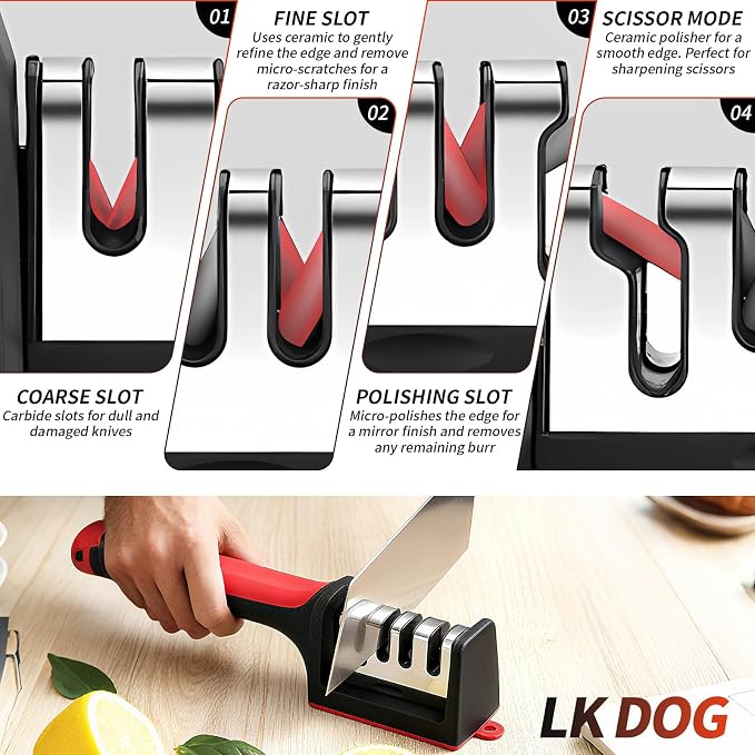 4-in-1 Kitchen Knife Sharpener, Scissor Sharpening - Image 6
