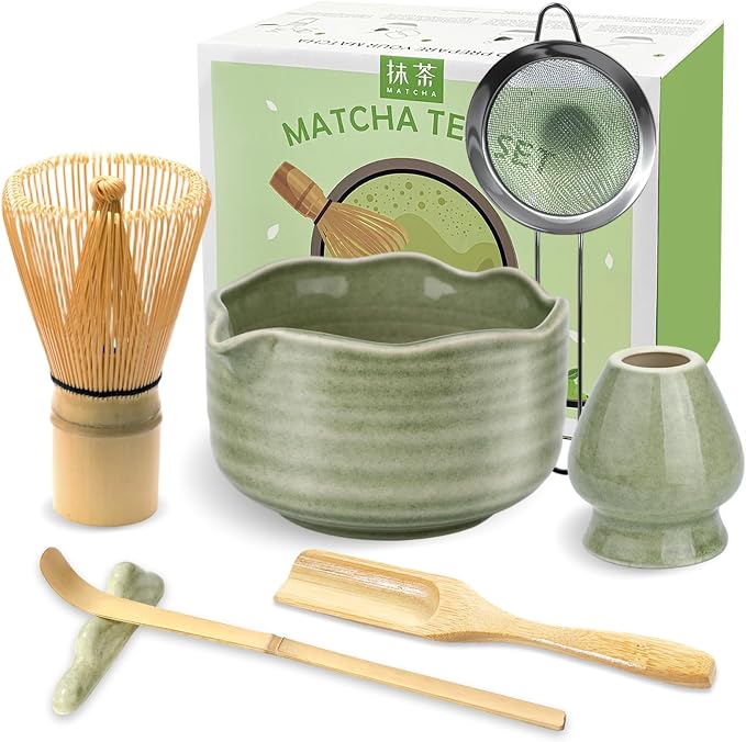 JBER Matcha Whisk Set, Ceramic Matcha Set Includes Matcha Bowl, Matcha Whisk by JBER