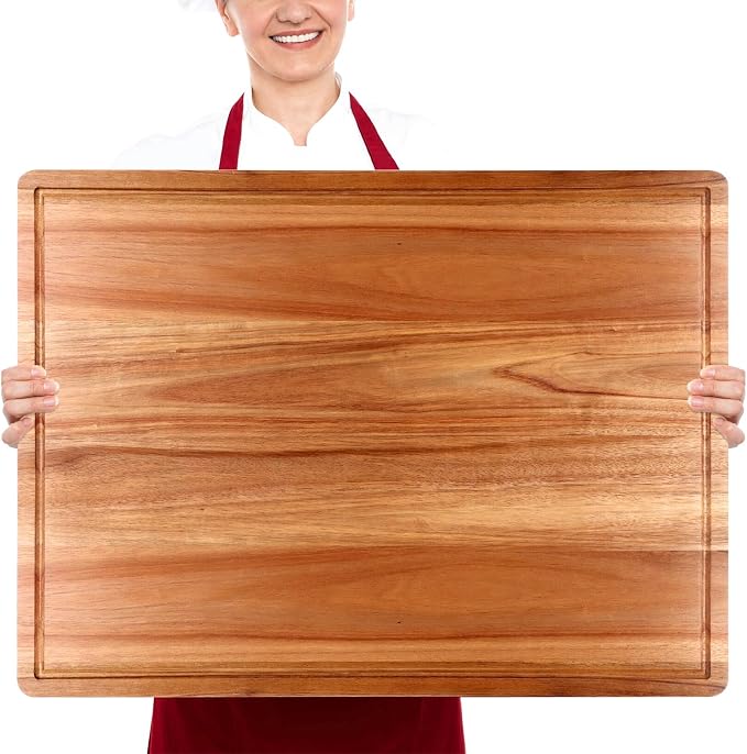 24"x18" XXL Extra Large Acacia Wood Cutting Boards by Ayiaren