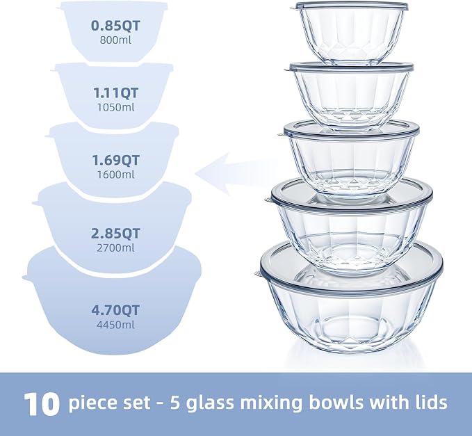 WhiteRhino Glass Mixing Bowls - Image 2