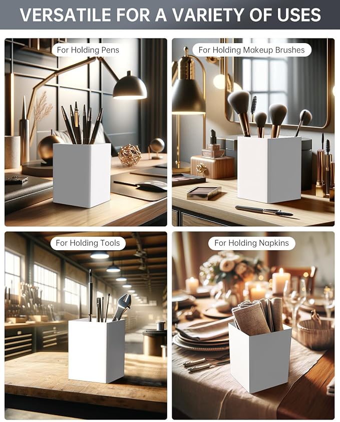 White Kitchen Utensil Holder - Image 6
