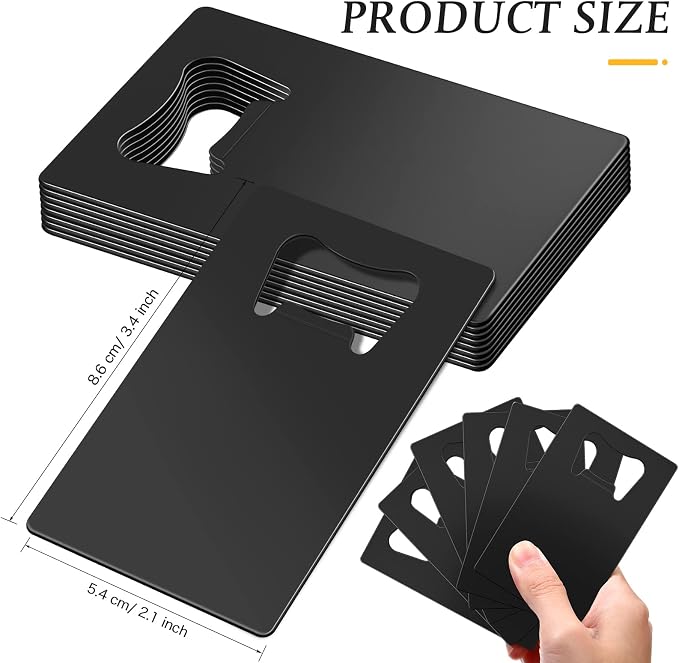 40 Pieces Credit Card Bottle Opener Stainless Steel Poker Wallet Bottle Opener - Image 2