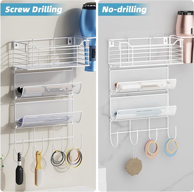 VITVITI Metal Hair Tool Organizer Wall Mount, Hair Dryer Holder - Image 4