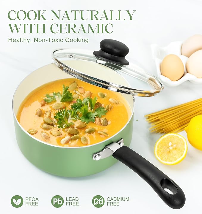 MICHELANGELO Nonstick Sauce Pan - Image 3